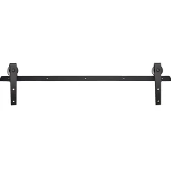 Rail porte coulissante - 2M - En applique - Porte en bois - Noir