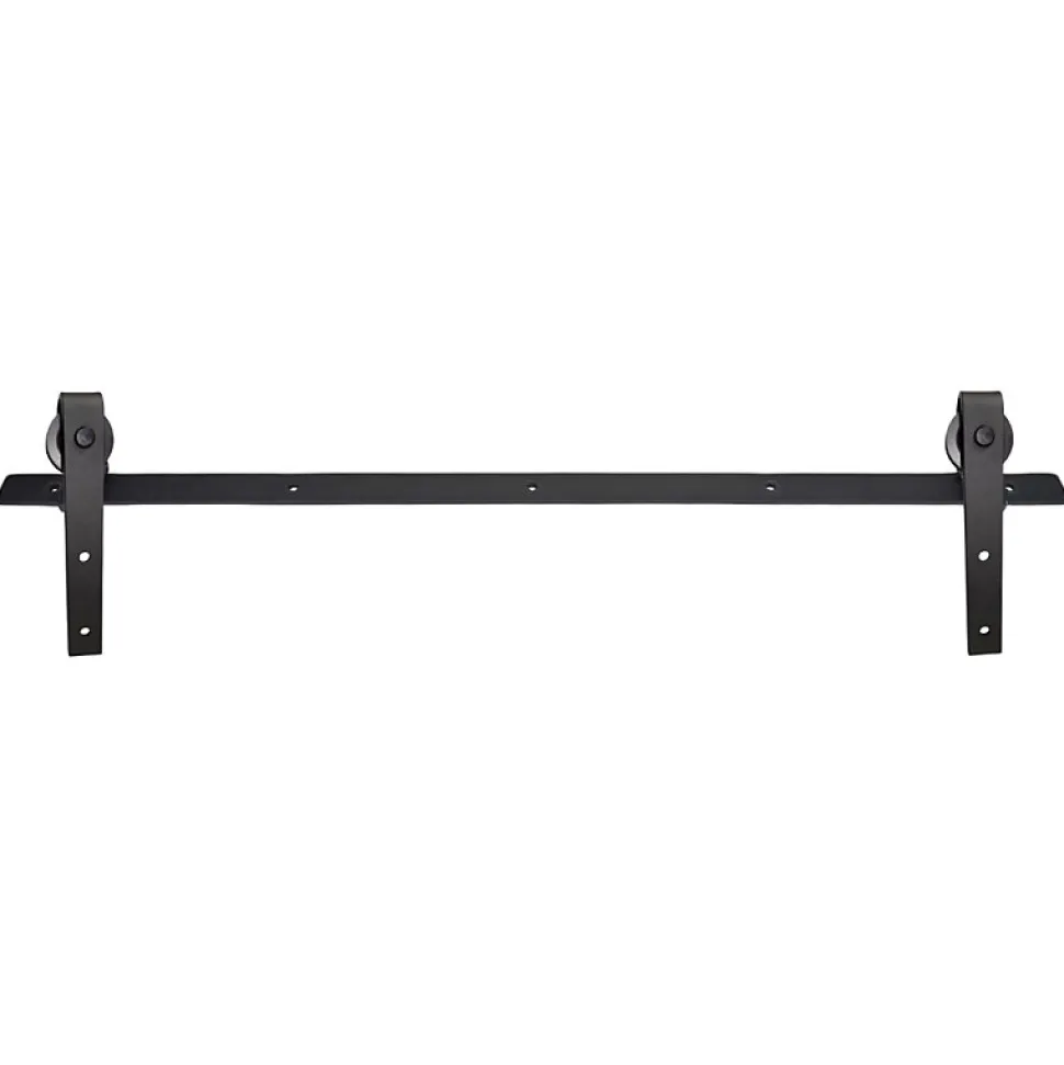 Rail porte coulissante - 2M - En applique - Porte en bois - Noir