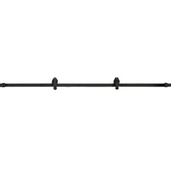 Rail porte coulissante - 2M - Porte en bois, verre, aluminium - Noir