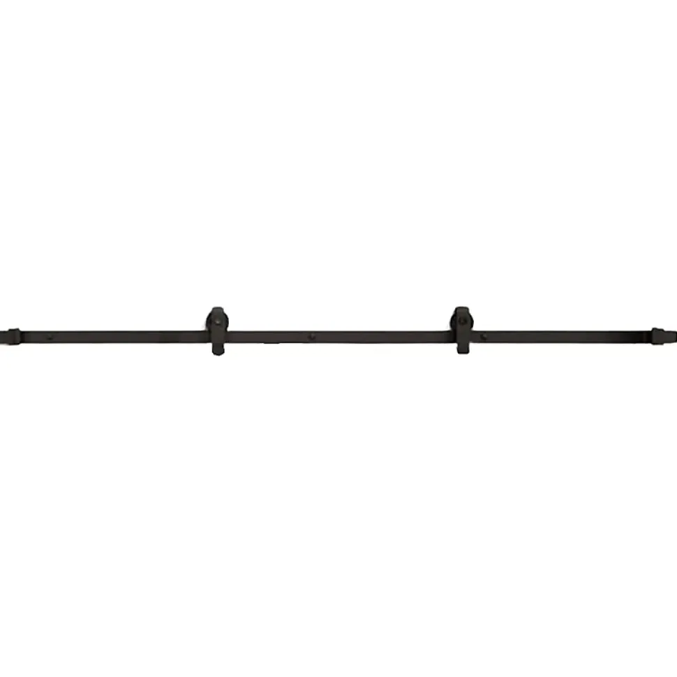 Rail porte coulissante - 2M - Porte en bois, verre, aluminium - Noir
