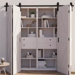 Rail porte pliante - 2M - En applique - Porte pliante - Noir