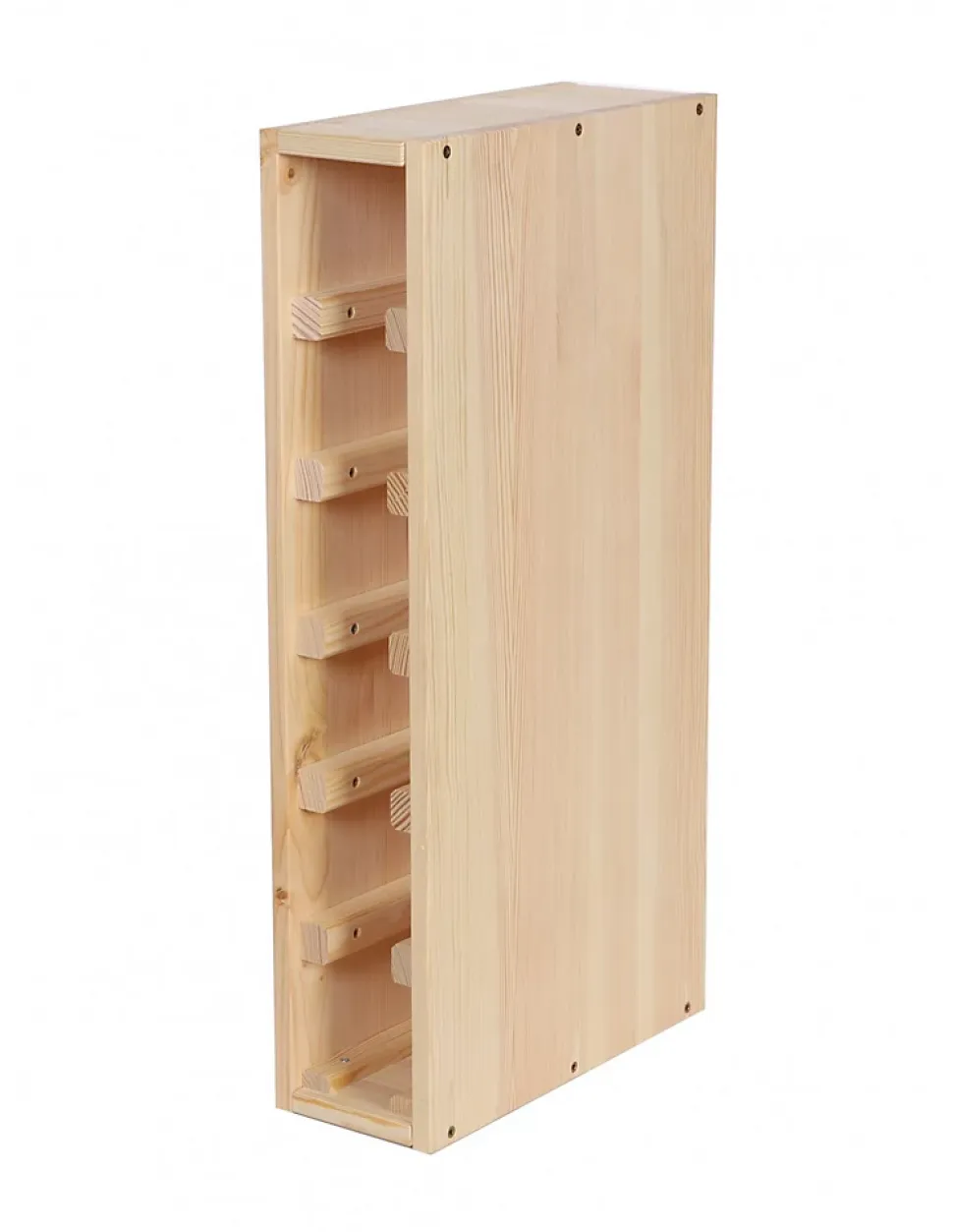 Range Bouteille En Bois Brut 6 Bouteilles /