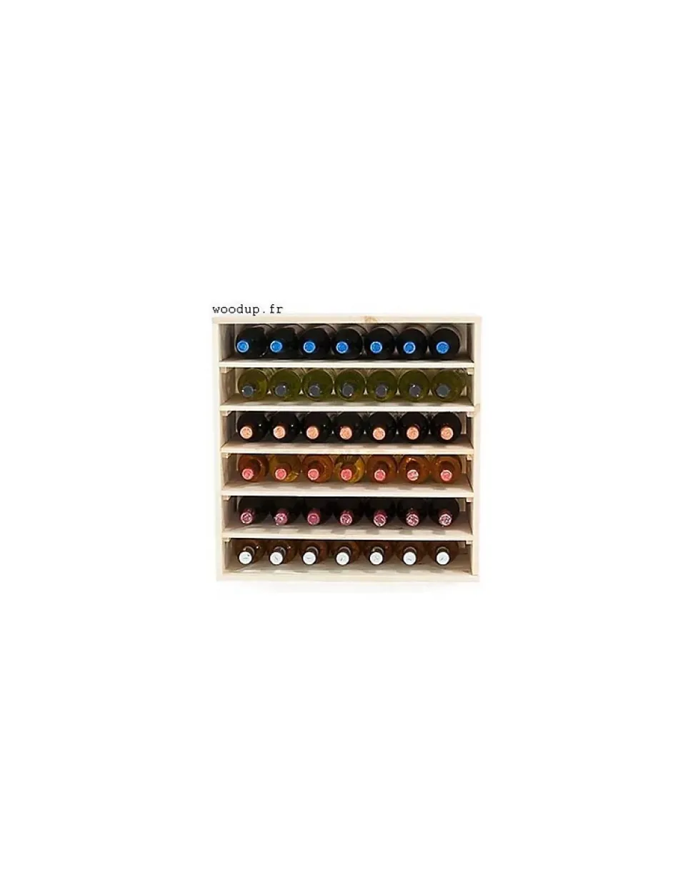 Range Bouteille En Pin Casier à Vin 42 Bouteilles Empilable /