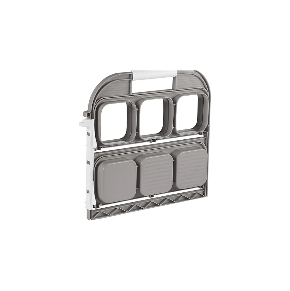 Range bouteilles pliable en plastique gris 6 compartiments Pratiko