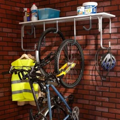 Range vélos mural Mottez capacité 5 vélos L.130 x H. 65 cm