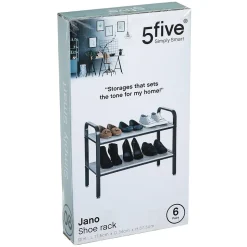 Range-chaussures x6 métal noir Jano - 5Five