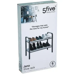 Range-chaussures x6 métal noir Jano - 5Five
