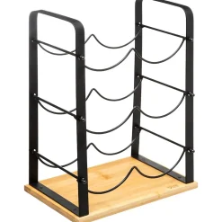 Rangement 6 bouteilles métal bambou Nera - 5Five