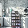 Rangement à chaussure - Boite à chaussures - Noires et transparentes crystal - Lot de 12