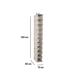 Rangement chaussures 10 cases Gris clair Orga - 5Five