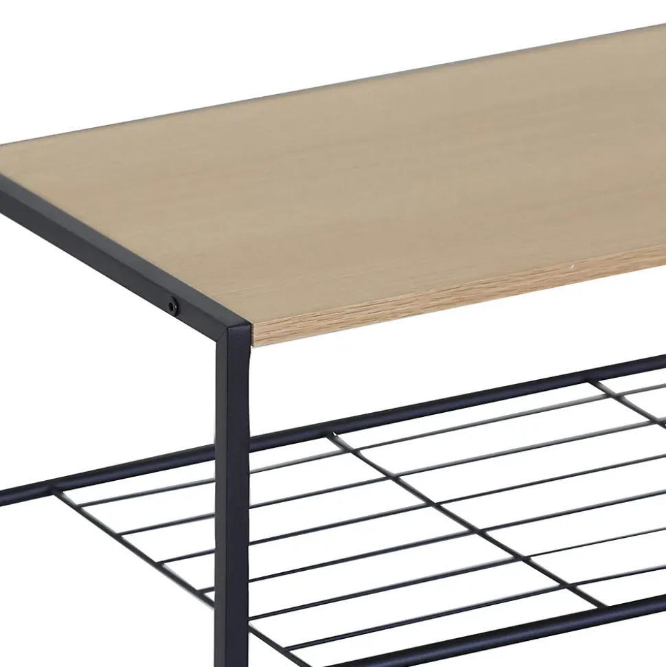 Rangement de Chaussures en Métal pour Entrée avec 3 Etagères