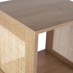 Rangement modulable cannage et bois Bali 3 cases