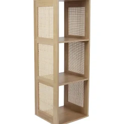 Rangement modulable cannage et bois Bali 3 cases