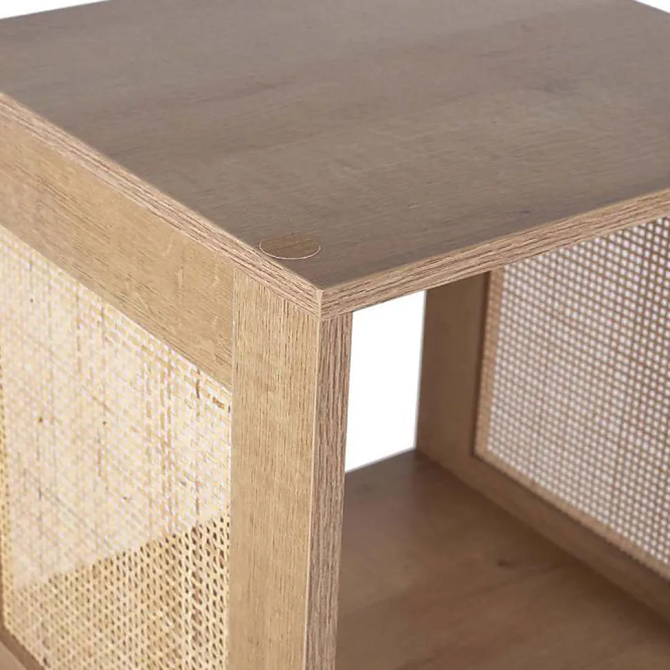 Rangement modulable cannage et bois Bali 3 cases