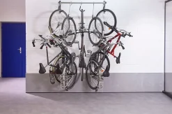 Rangement mural coulissant pour 5 vélos L. 119 cm Mottez acier