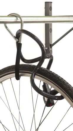 Rangement mural coulissant pour 5 vélos L. 119 cm Mottez acier