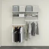 Rangement ouvert mural 2 colonnes avec penderie H. 200 x L. 132 x P. 40 cm