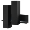 Rangement suspendu BERGAME Avec LED 152 cm coloris noir super mat