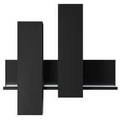Rangement suspendu BERGAME Avec LED 152 cm coloris noir super mat