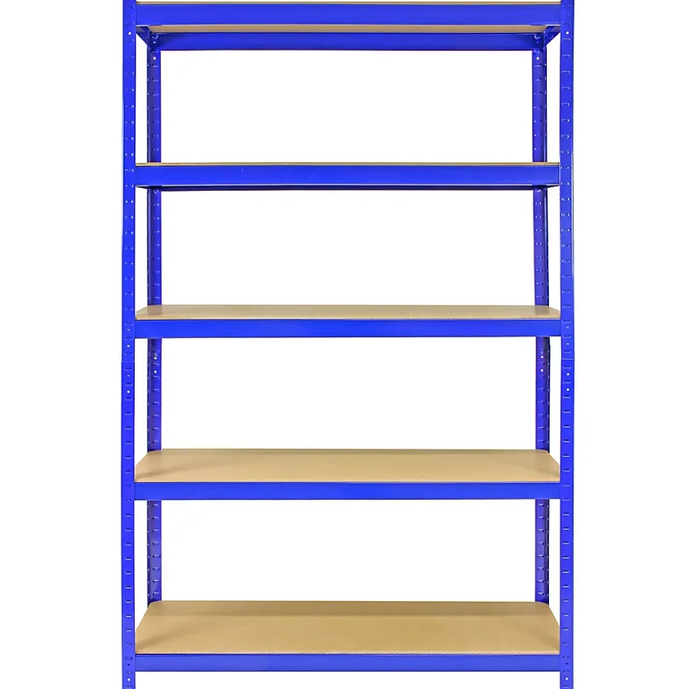 Rayonnage Bleu T-Rax de 120cm x 45cm x 180cm, en Acier et Sans Boulons