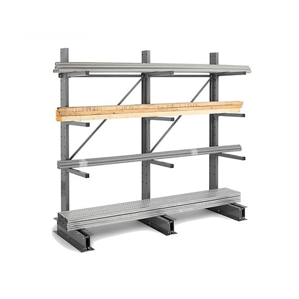 Rayonnage Cantilever léger 4 nvx 1 côté H. 2m x L.1,25m x P.700