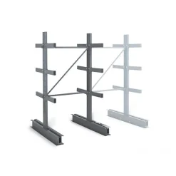 Rayonnage Cantilever léger 8 nvx 2 côtés H. 2m x L.1m x P.600