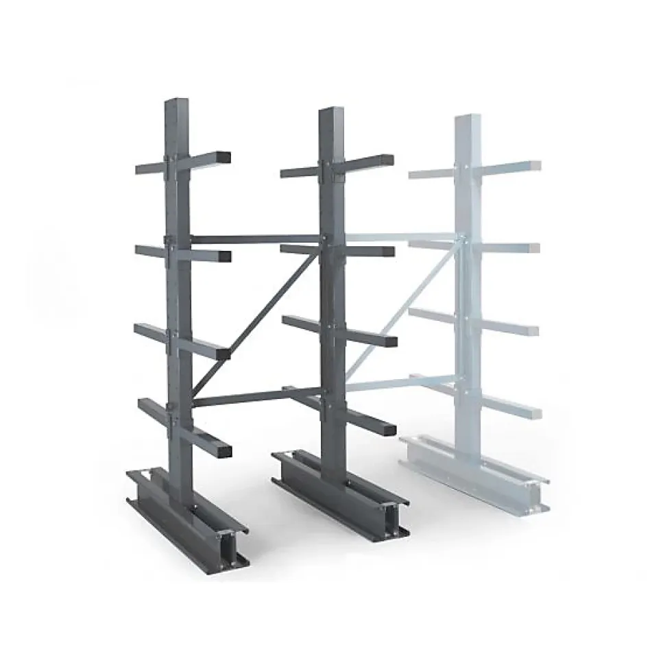 Rayonnage Cantilever Mi-lourd 10 nvx 2 côtés H. 2,5m x L.1m x P.1000
