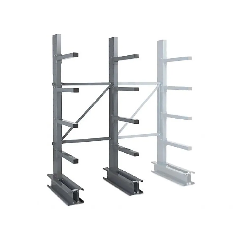 Rayonnage Cantilever Mi-lourd 5 nvx 1 côté H. 2,5m x L.1,25m x P.1000