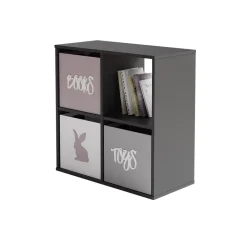 Rayonnage Loni 2x2 gris 1 pc 80x80 cm