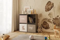 Rayonnage Loni 2x2 gris 1 pc 80x80 cm