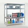 Rayonnage Étagère charge lourde Tôle d'acier 4 Étages Galvanisé 200 x 150 x 80 cm, Capacité de charge jusqu'à 1500 kg