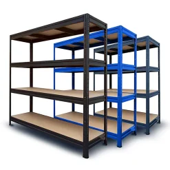 Rayonnage Étagère charge lourde Tôle d'acier 4 Étages Bleu 177 x 200 x 60 cm, Capacité de charge max 1600 kg
