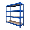 Rayonnage Étagère charge lourde Tôle d'acier 4 Étages Bleu 160 x 150 x 80 cm, Capacité de charge jusqu'à 1500 kg