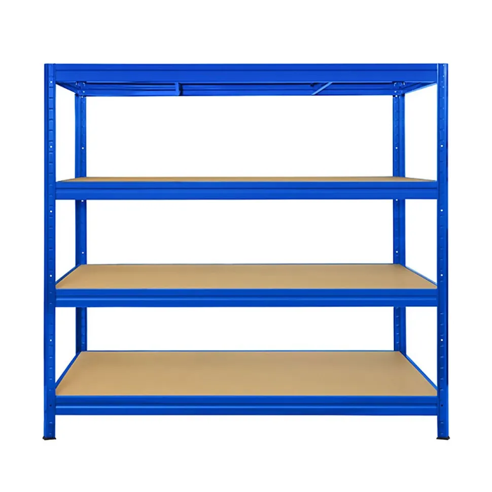 Rayonnage Étagère charge lourde Tôle d'acier 4 Étages Bleu 160 x 150 x 80 cm, Capacité de charge jusqu'à 1500 kg