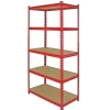 Rayonnage Z-Rax en Acier Sans Boulons Rouge 90cm x 45cm x 183cm