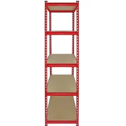 Rayonnage Z-Rax en Acier Sans Boulons Rouge 90cm x 45cm x 183cm