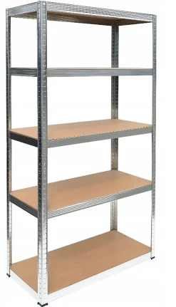 REGIO - Rayonnage industriel en métal - 90x30x180 - 5 étagères - Rayonnage de stockage