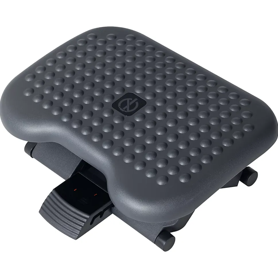 Repose-pieds bureau ergonomique hauteur et inclinaison réglables 46L x 35l cm gris noir