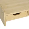 Réhausseur écran - support de moniteur - tiroir, niche - bois de bambou verni