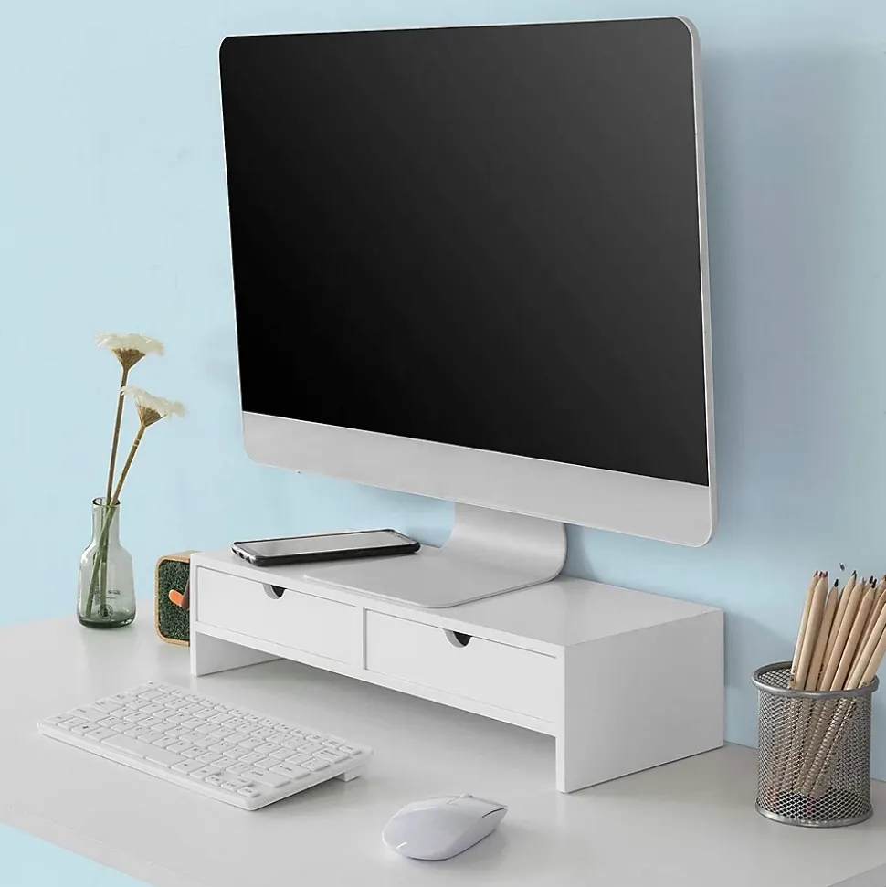 Réhausseur d'écran Support de Moniteur, Ordinateur Portable ou écran TV, BBF02-W, SoBuy