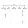 Rideau gris foncé GoodHome Atomia L 223 x l 140cm (avec ruban thermo-adhésif)