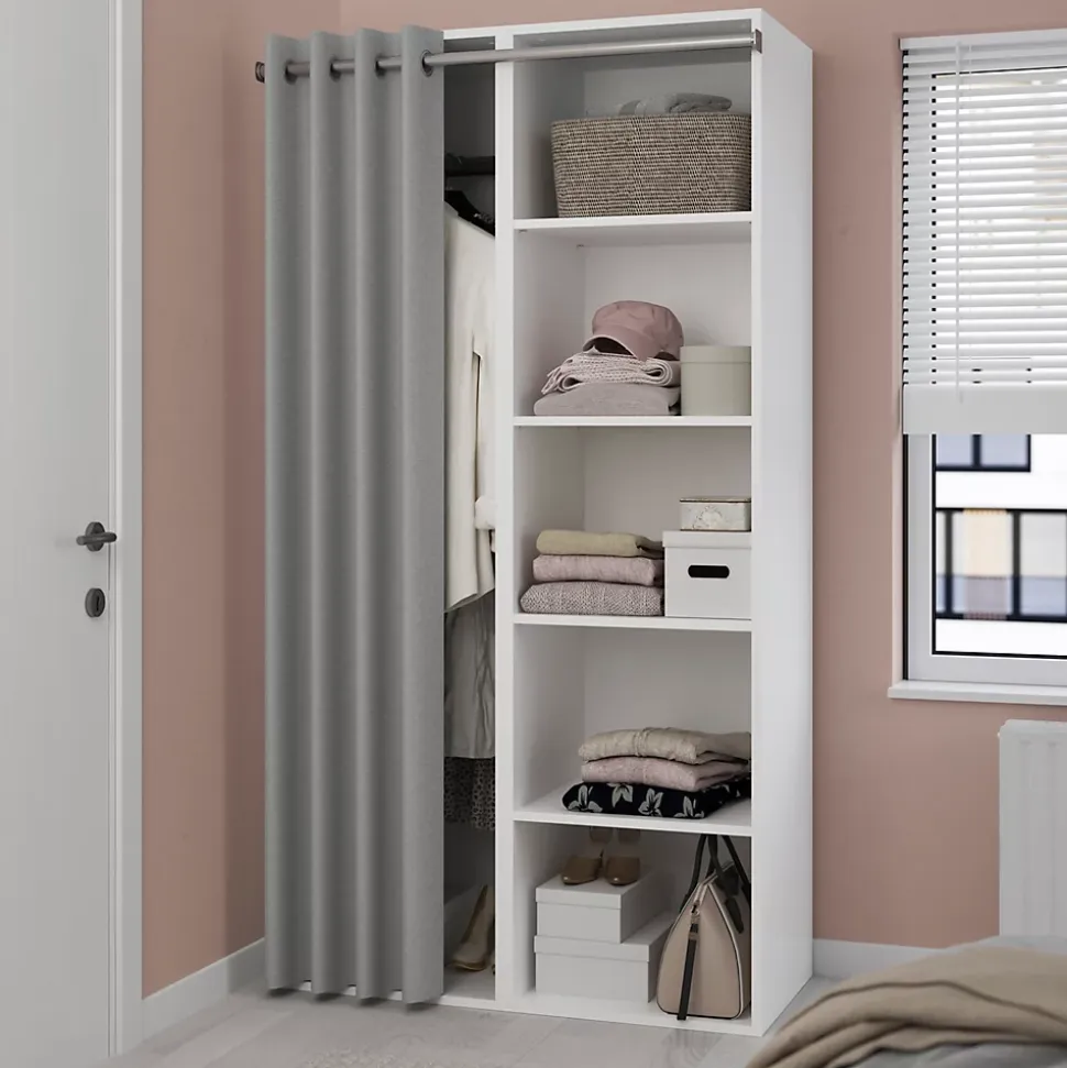 Rideau gris foncé GoodHome Atomia L 223 x l 140cm (avec ruban thermo-adhésif)