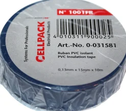 Rouleau ruban adhésif 10m x 15mm - Bleu - CellPack