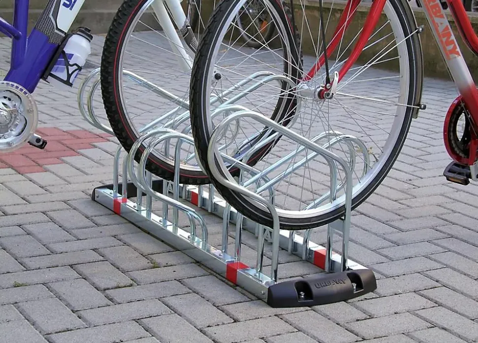 Râtelier porte vélos premium à 6 places opposées.