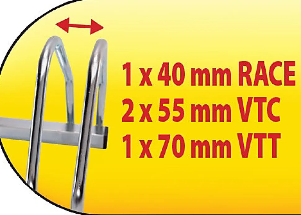 Râtelier pour 4 vélos L. 117 cm Mottez acier