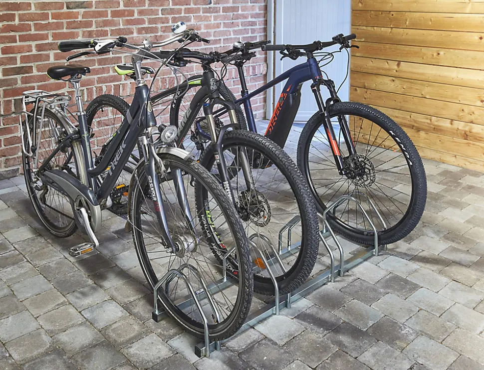 Râtelier pour 4 vélos L. 117 cm Mottez acier