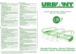 Râtelier velos premium 3 places a inclinées a 60 degrés, Lot de 12 pièces.