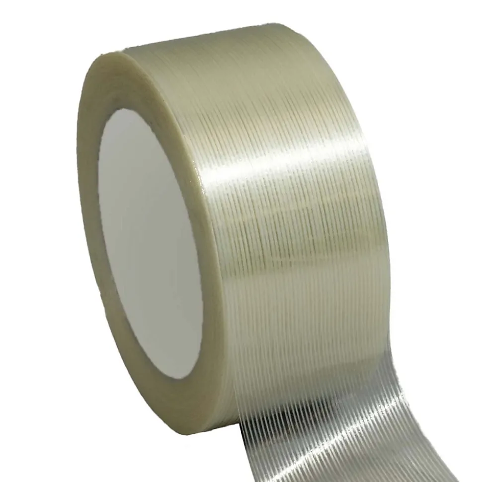 Ruban adhésif armé fil à fil transparent 130mic - rouleau adhésif 50 mm x 50 m - Carton 6 rouleaux