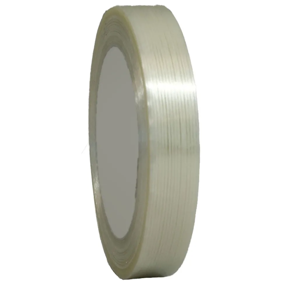 Ruban adhésif armé fil à fil transparent 130mic - rouleau adhésif 19 mm x 50 m - Carton 6 rouleaux