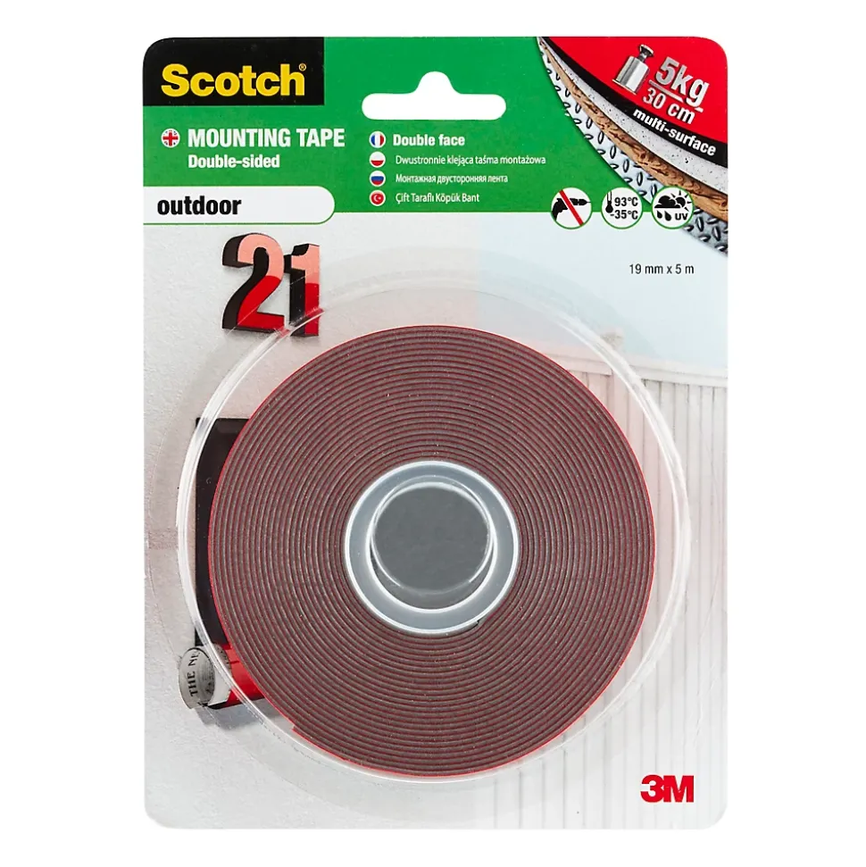 Ruban adhésif de montage extérieur Scotch Mirror, 19 mm x 5 m